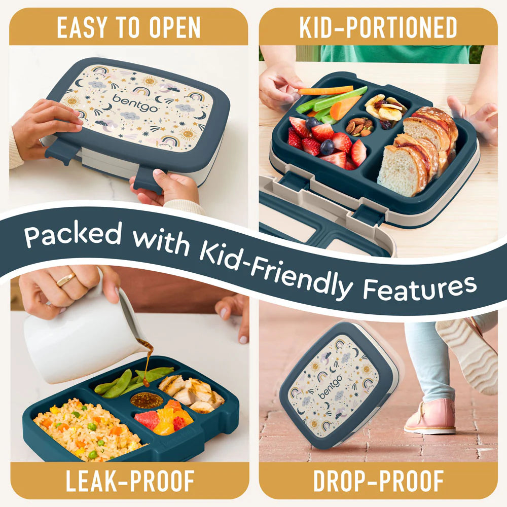 Kids Prints 5 Compartment Lunchbox -  Friendly Skies