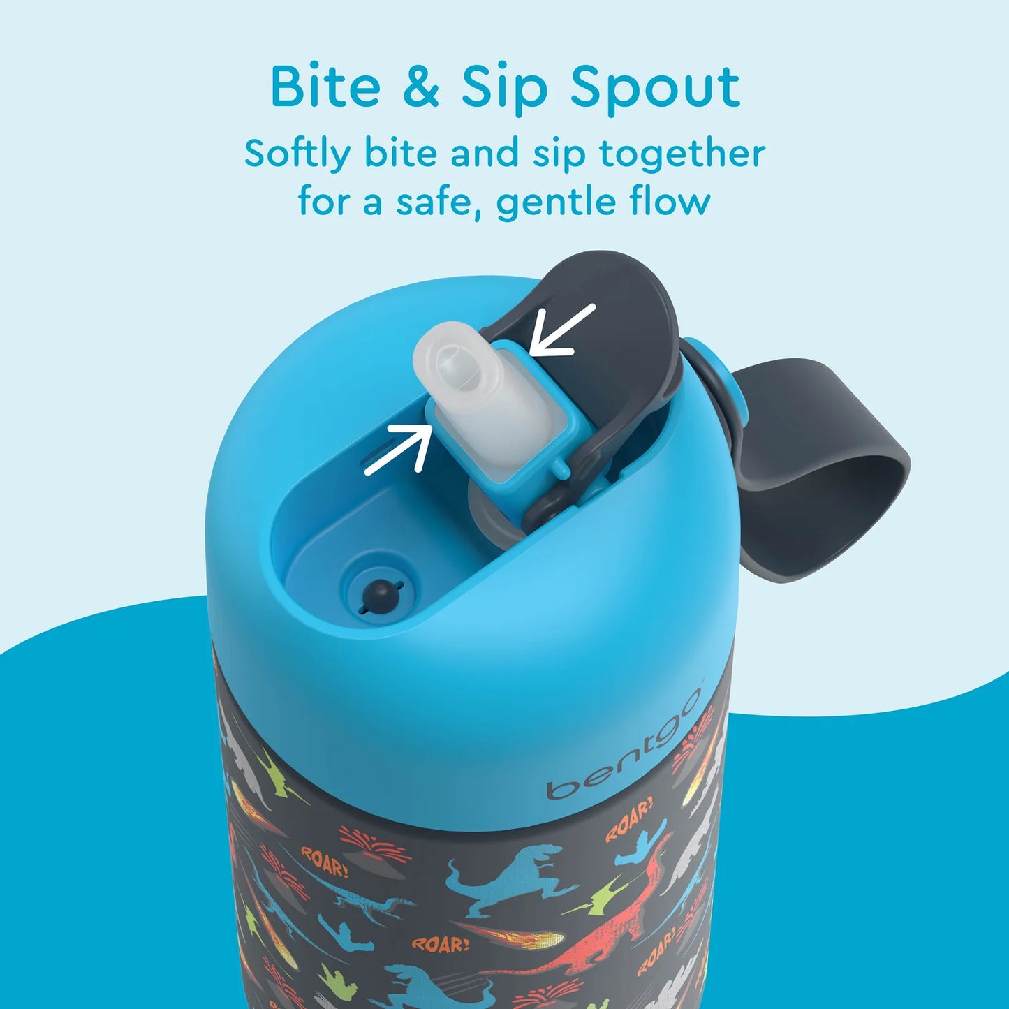 Stainless Steel Insulated Water Bottle - Dino