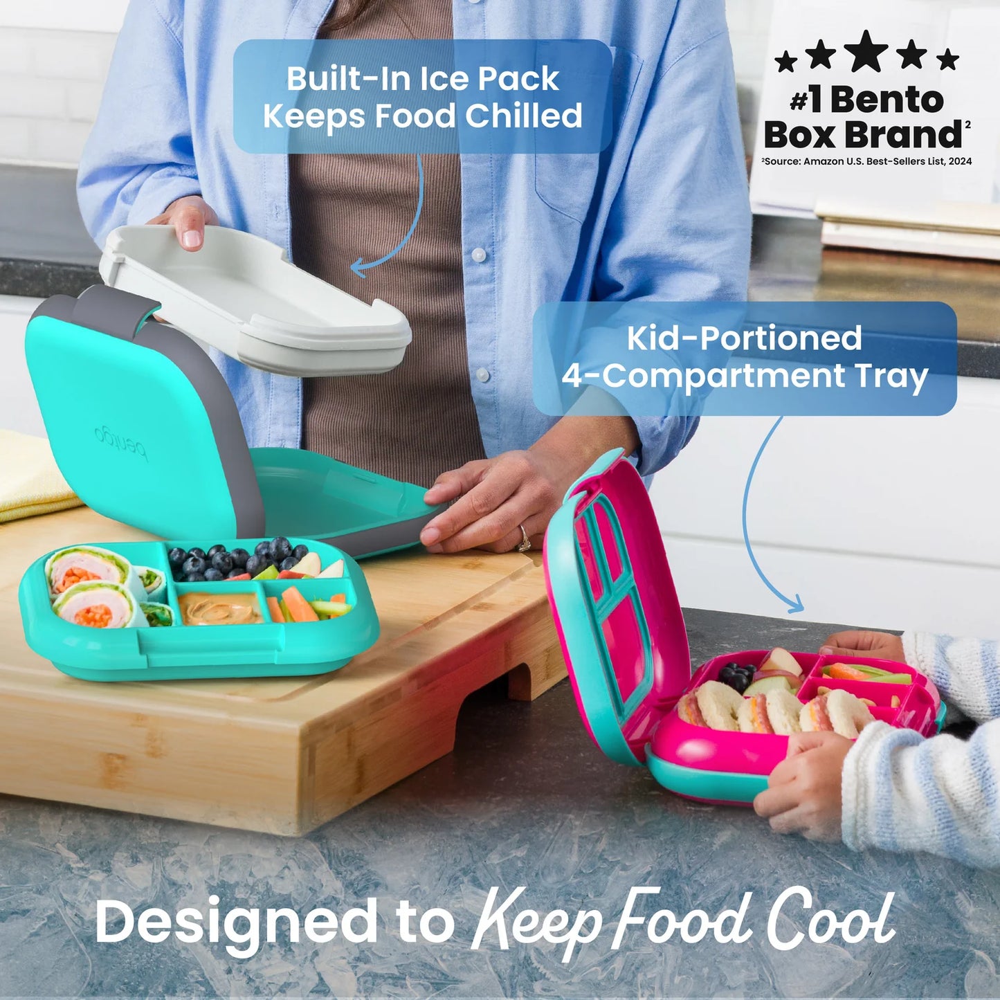 Chill Kids Lunch Box - Electric Aqua