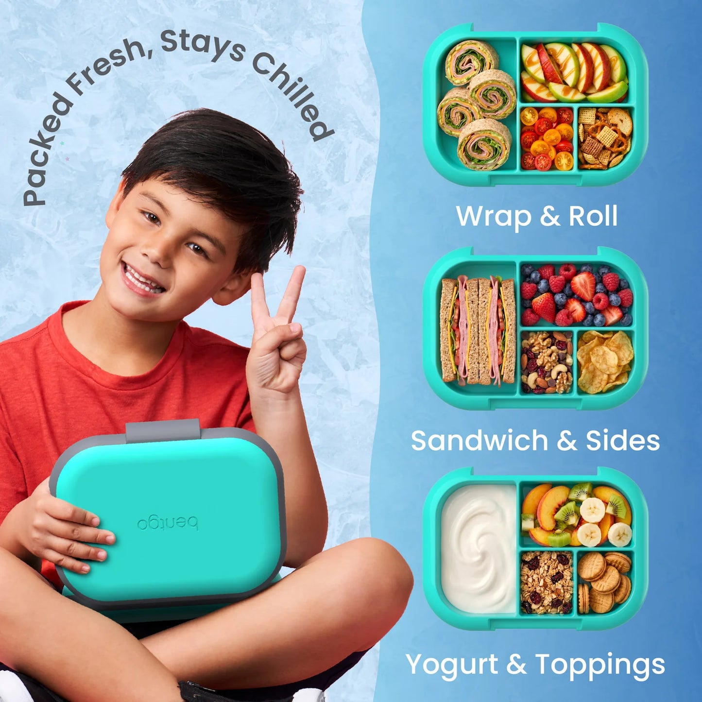 Chill Kids Lunch Box - Electric Aqua