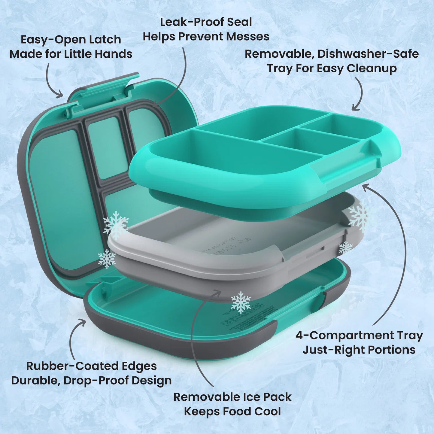 Chill Kids Lunch Box - Electric Aqua