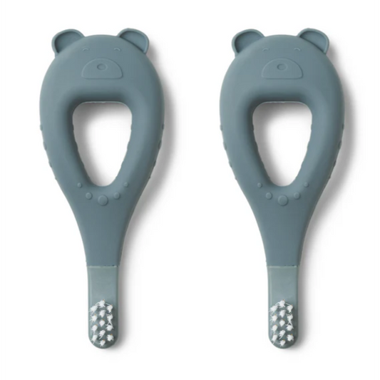 Liewood Janelle Bear Toothbrush 2-Pack - Whale blue -  Atelier Yvette