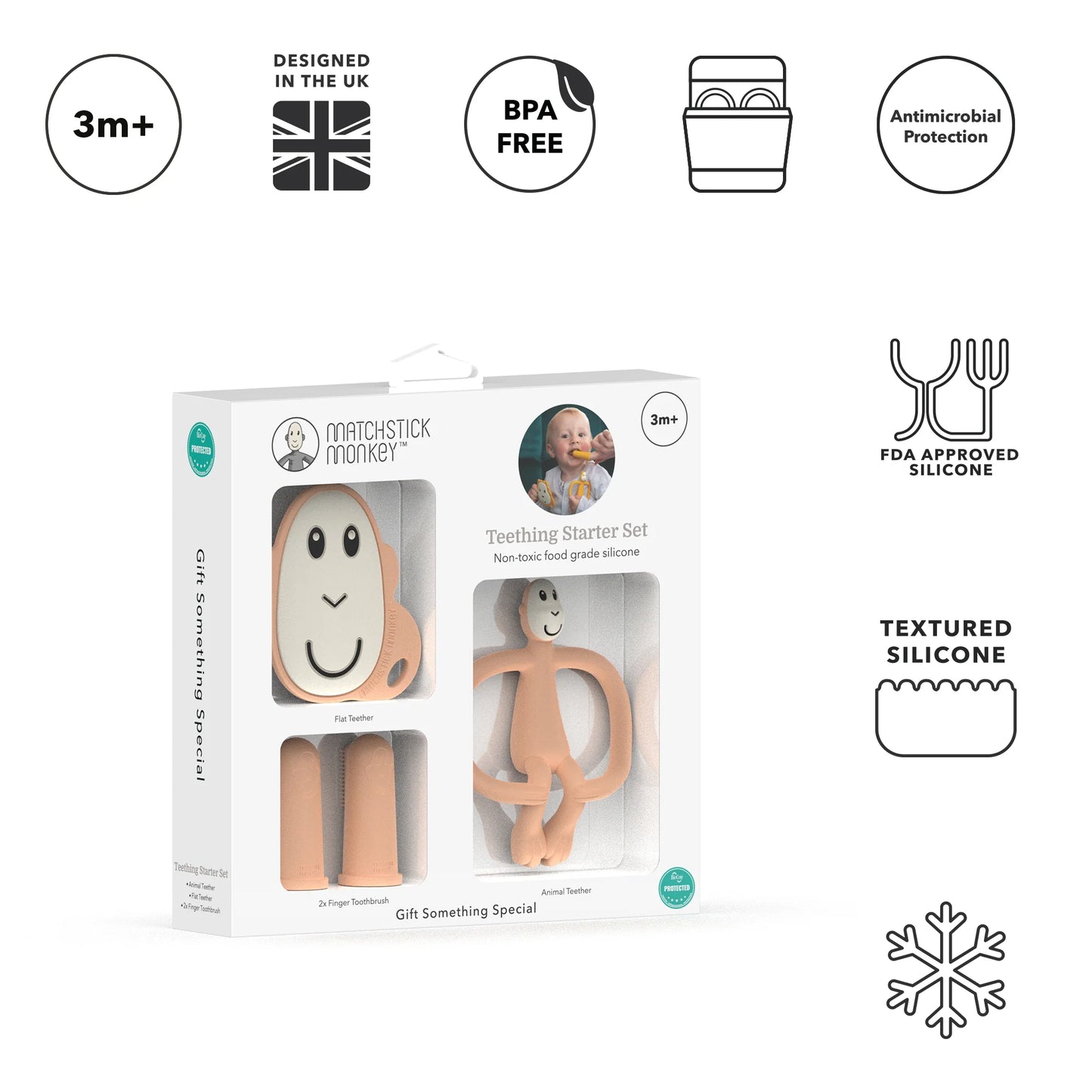 Peach Teething Starter Set