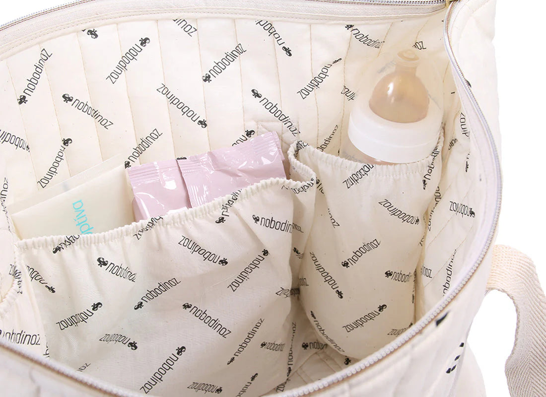 NEW ELEMENTS. Baby stroller bag Paris Gold bubble/ Night blue -  Atelier Yvette