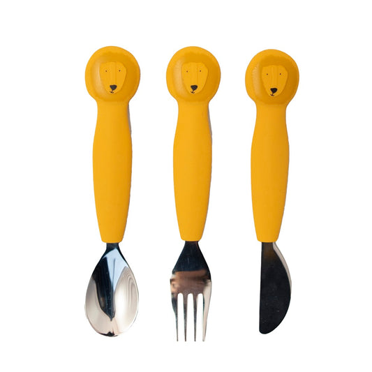 Silicone cutlery set 3-pack - Mr. Lion -  Atelier Yvette
