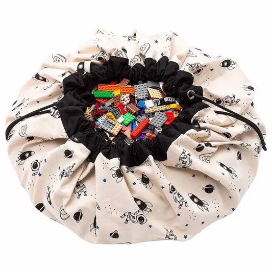 Play and Go –  Prints Playmat and Storage bag – Space Glow in the Dark -  Atelier Yvette