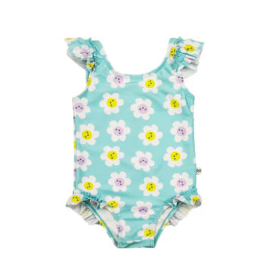 ZOOCCHINI- Toddler Ruffled One Piece Swimsuit - Daisy 3Y