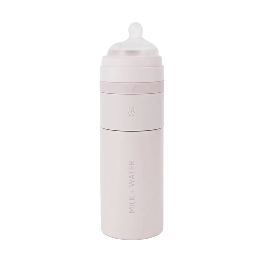 All-In-One Baby Bottle - 9oz Medium Flow Dusty Pink
