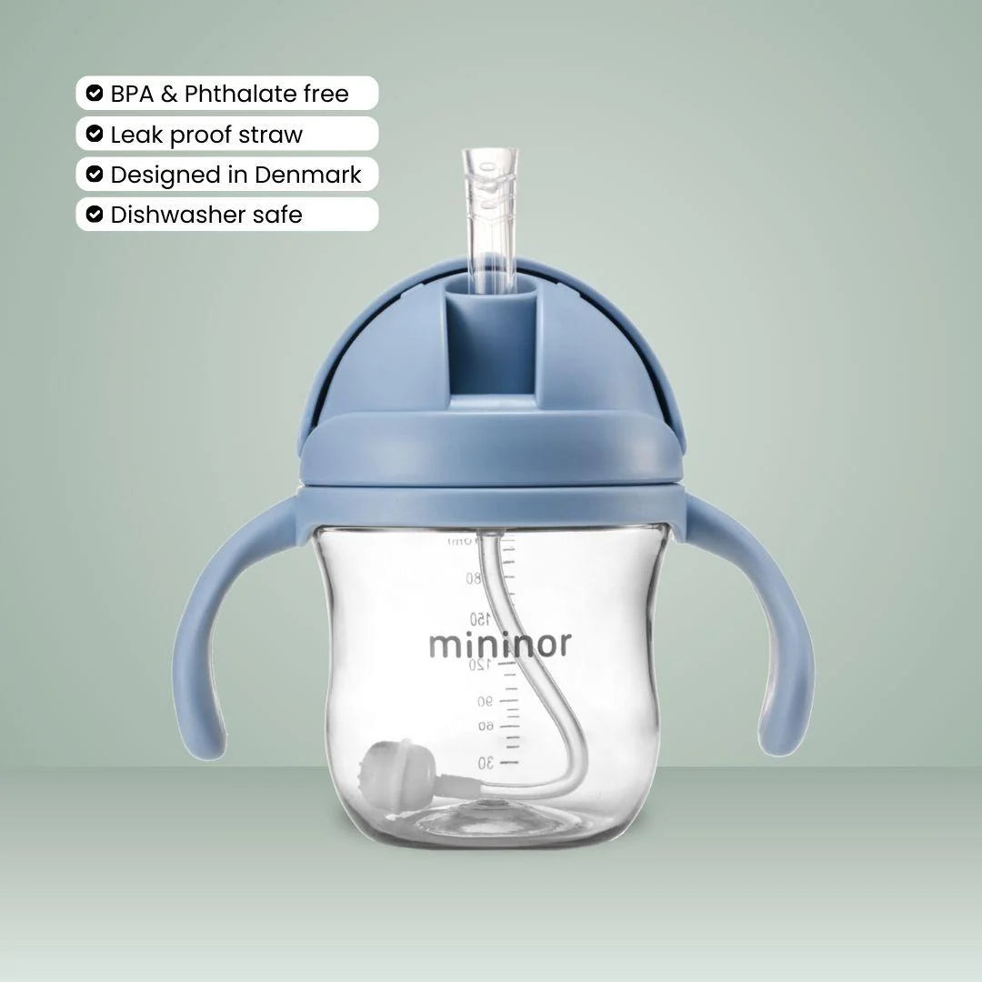 Straw cup 220ml - Nordik Sky blue