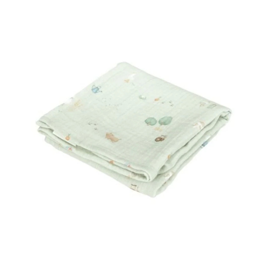 Little Dutch  Swaddles Set Muslin Little Farm / Olive 70 x 70 cm