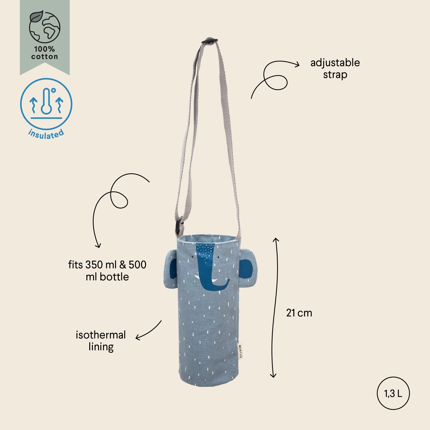 Trixie -Thermal bottle holder - Mrs. Elephant