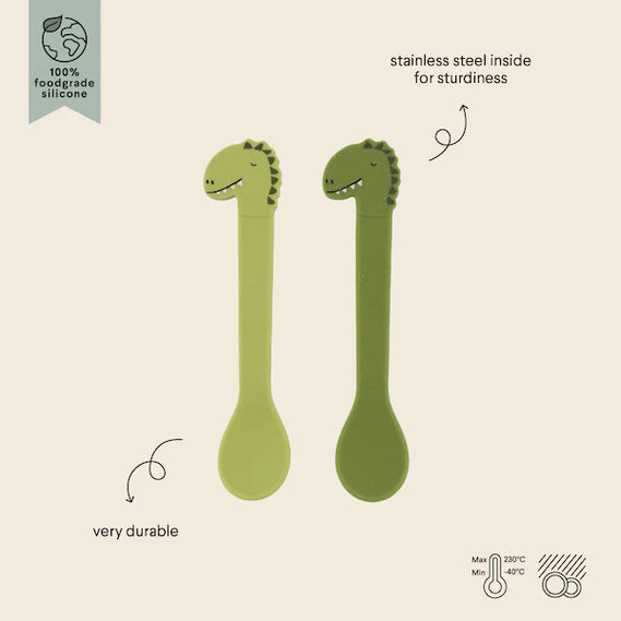 Trixie  Silicone Spoon 2-Pack - Mr. Dino