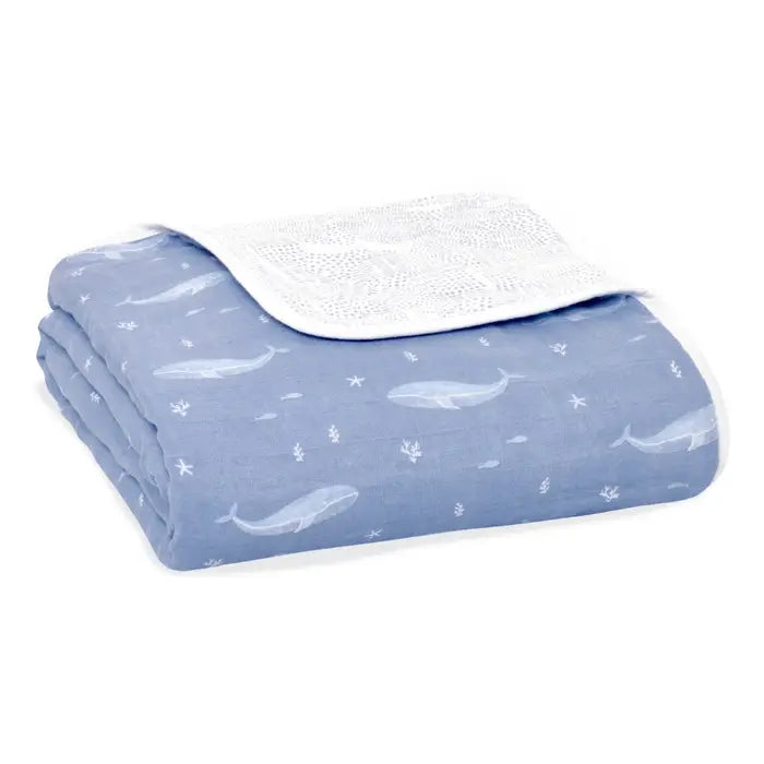 organic cotton dream blanket - oceanic