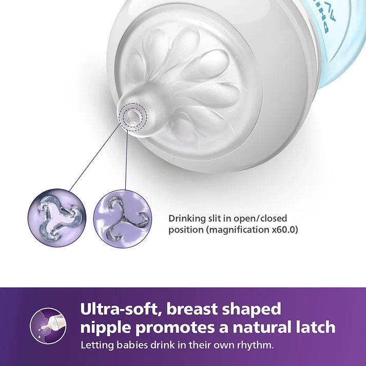 Natural Feeding bottle 260ml - Single Pack - Blue SCY903/21