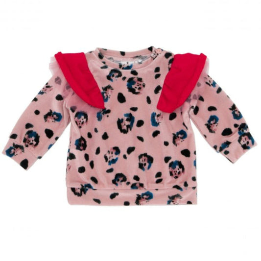 Noé & Zoë Berlin Baby Velvet Sweater with Adorable Ruffles