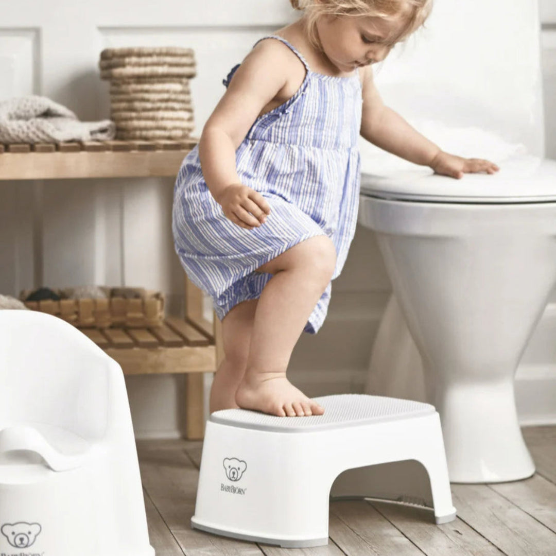 Step Stool White/Gray