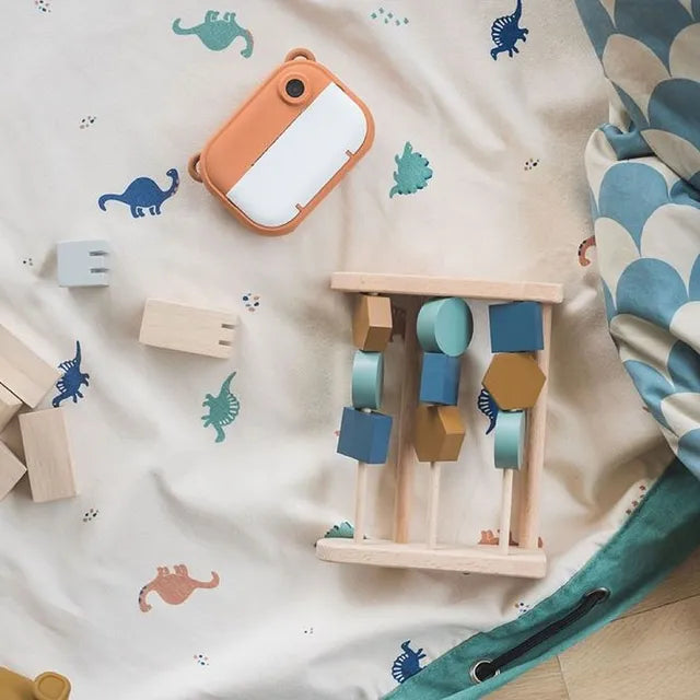 Play and Go – Pritns Playmat and Storage bag – Dino -  Atelier Yvette