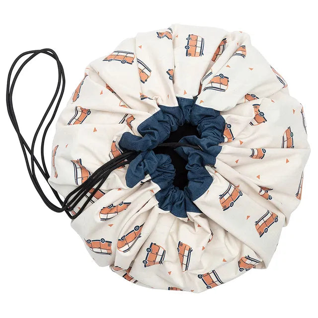 Play and Go –  Pritns Playmat and Storage bag – Train Map -  Atelier Yvette