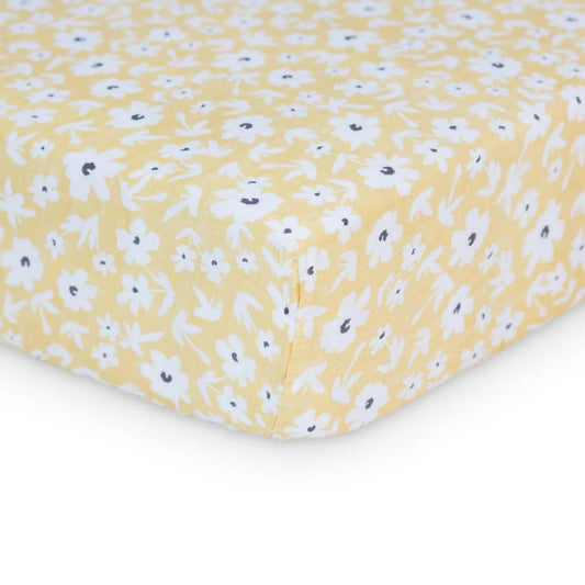 Crib Sheet -  Yellow Wildflowers