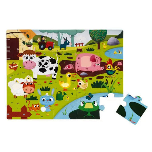 Tactile Puzzle Farm Animals 20 Pieces