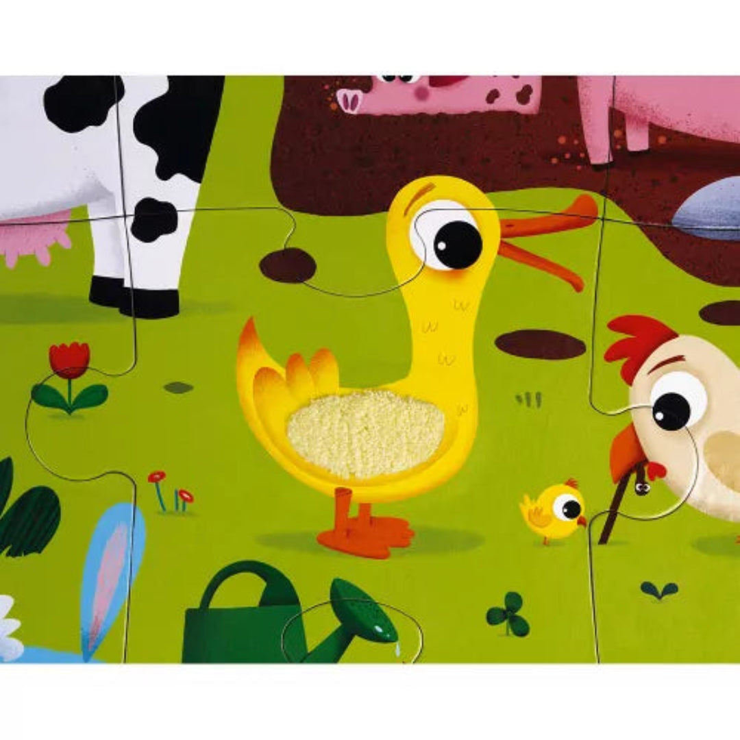 Tactile Puzzle Farm Animals 20 Pieces