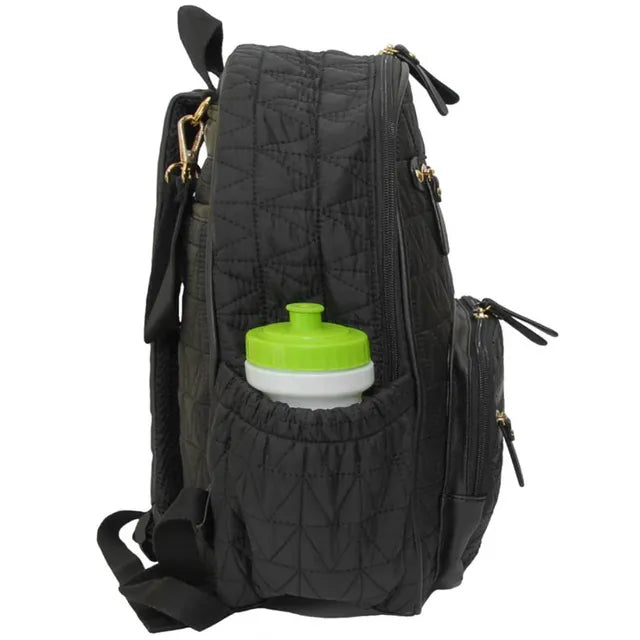 Bumble & Bird - Nylon Diaper Backpack Set - 4pcs - Black